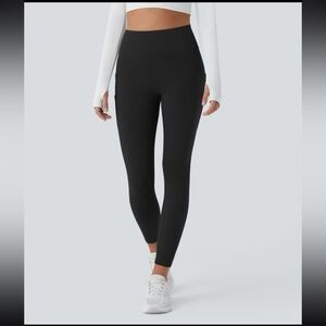 NWT Halara SoftlyZero High Waist Double Pockets yoga leggings black size medium
